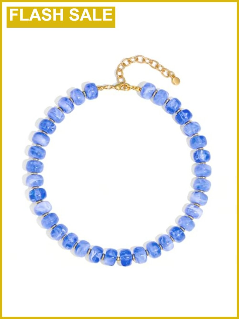 Resin Chunky Beaded Necklace Minimalist Modern Statement